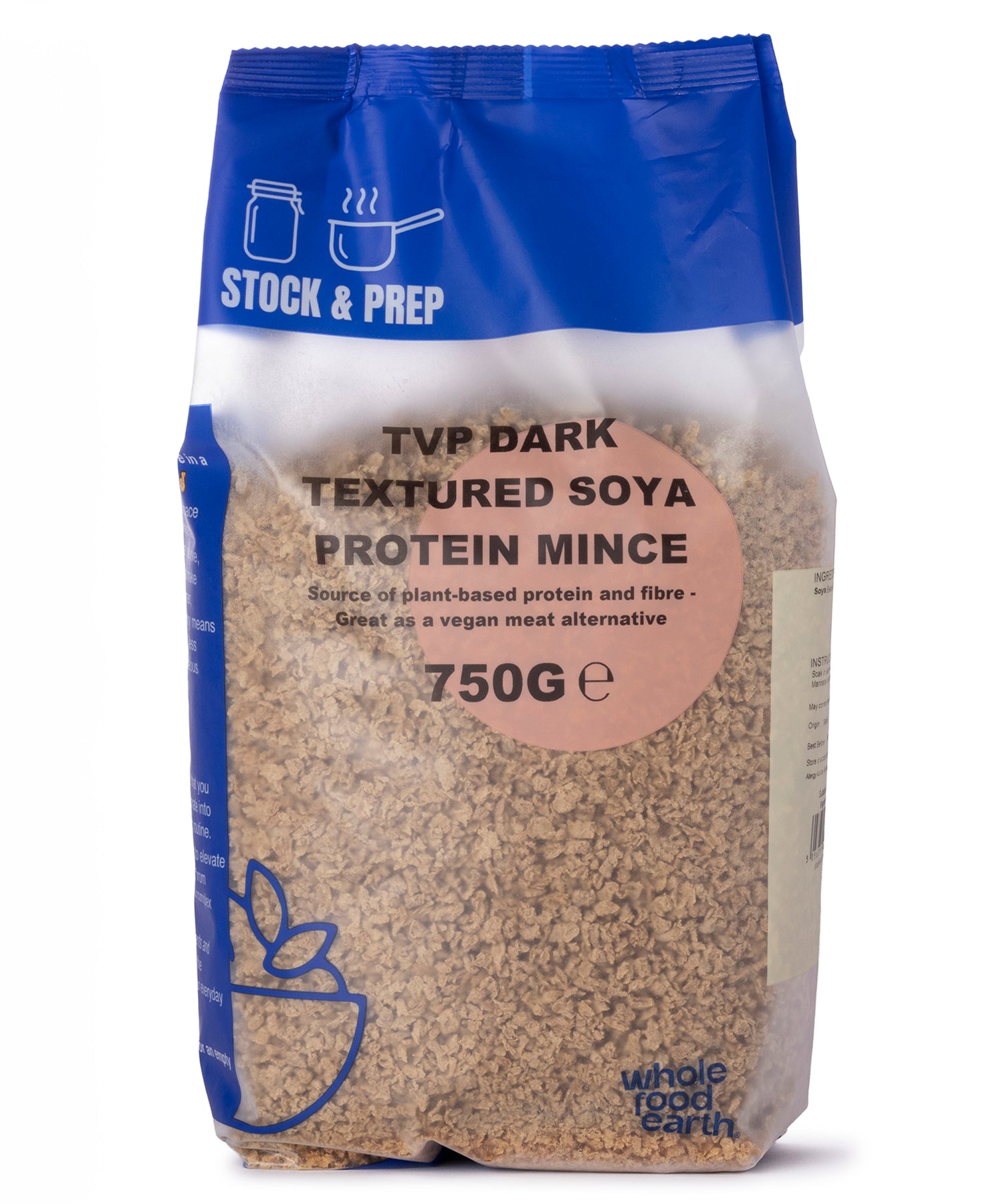 TVP Dark Textured Soya Protein Mince - Stock & Prep - 750g