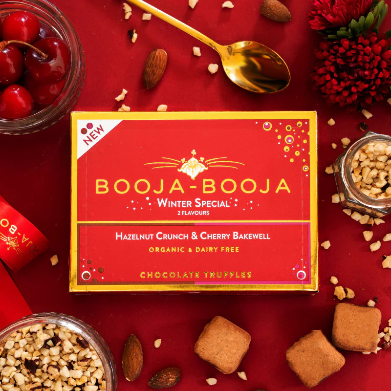 Winter Special Cherry Bakewell & Hazelnut Eight Truffle Packs - Booja-Booja - 92g