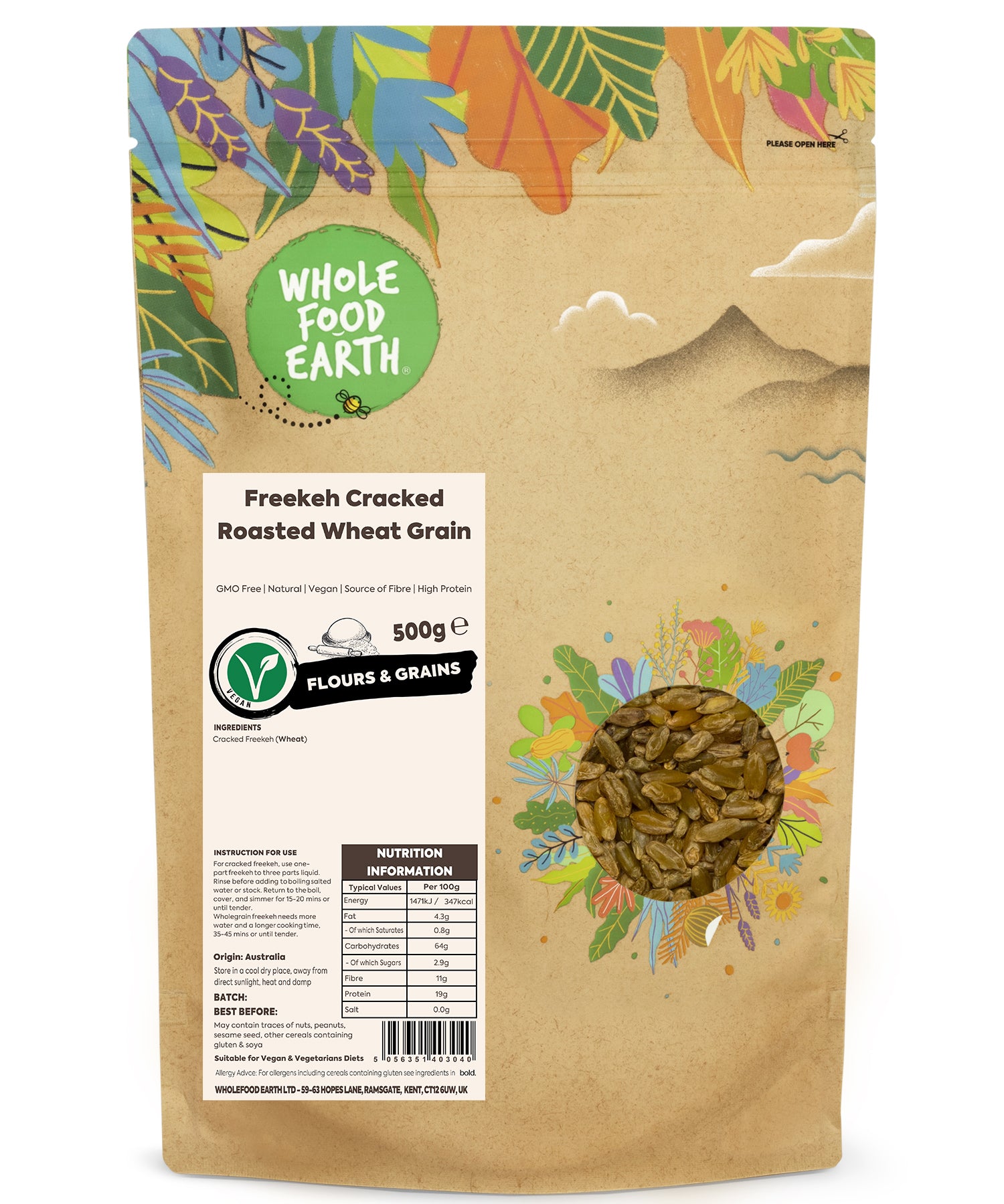Freekeh Cracked Roasted Wheat Grain