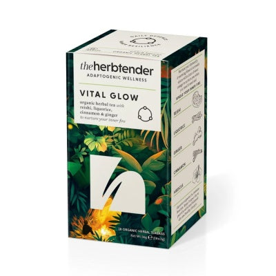 The Herbtender Organic Herbal Tea – Vital Glow (18 Bags)