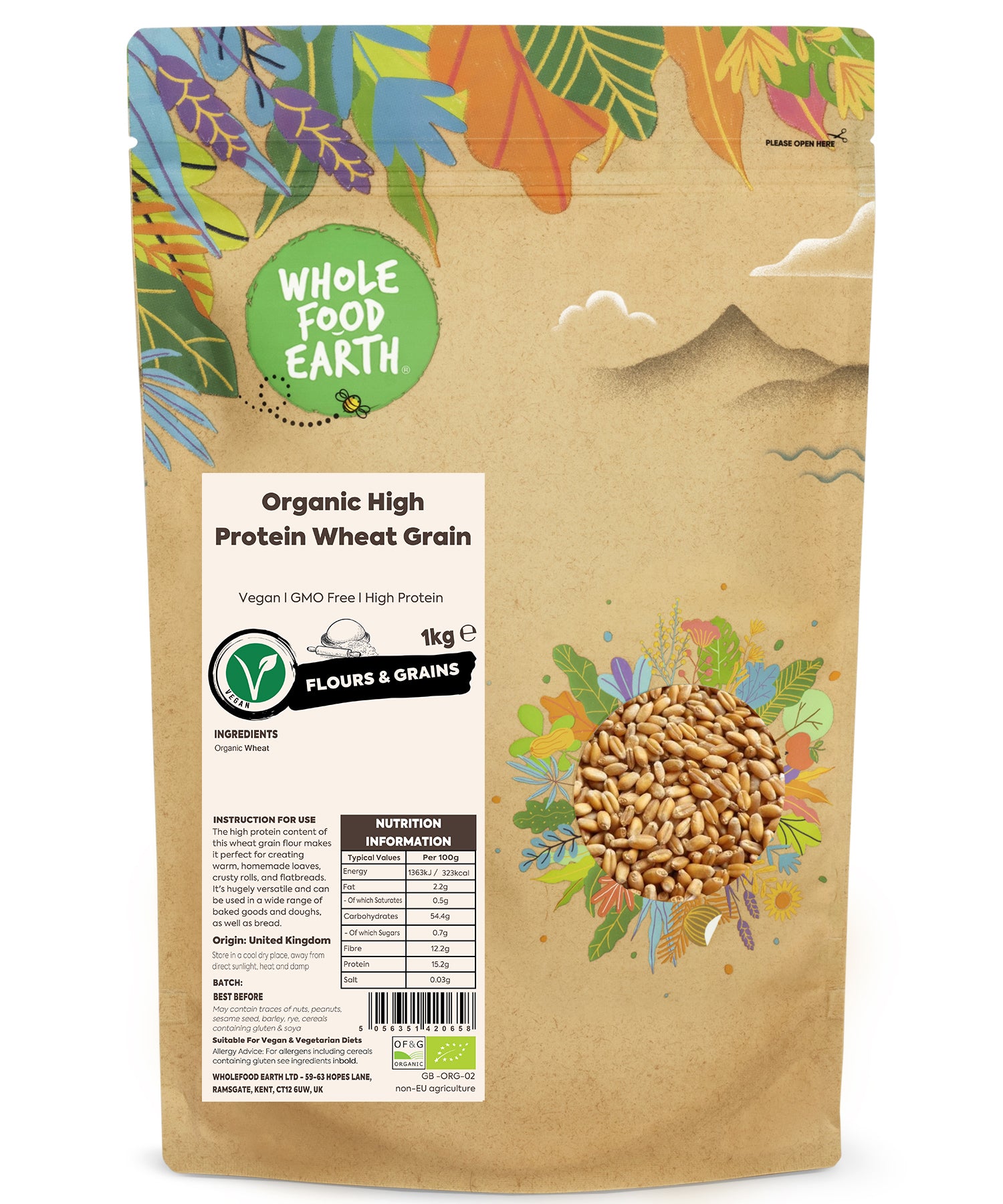 Organic High Protein Wheat Grain