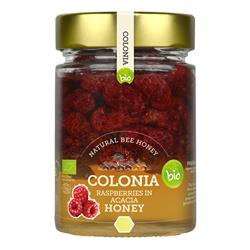 Org Raspberries in Acacia Hone
