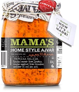 Mama's: Ajvar Mild Roasted Red Pepper Spread - 550g