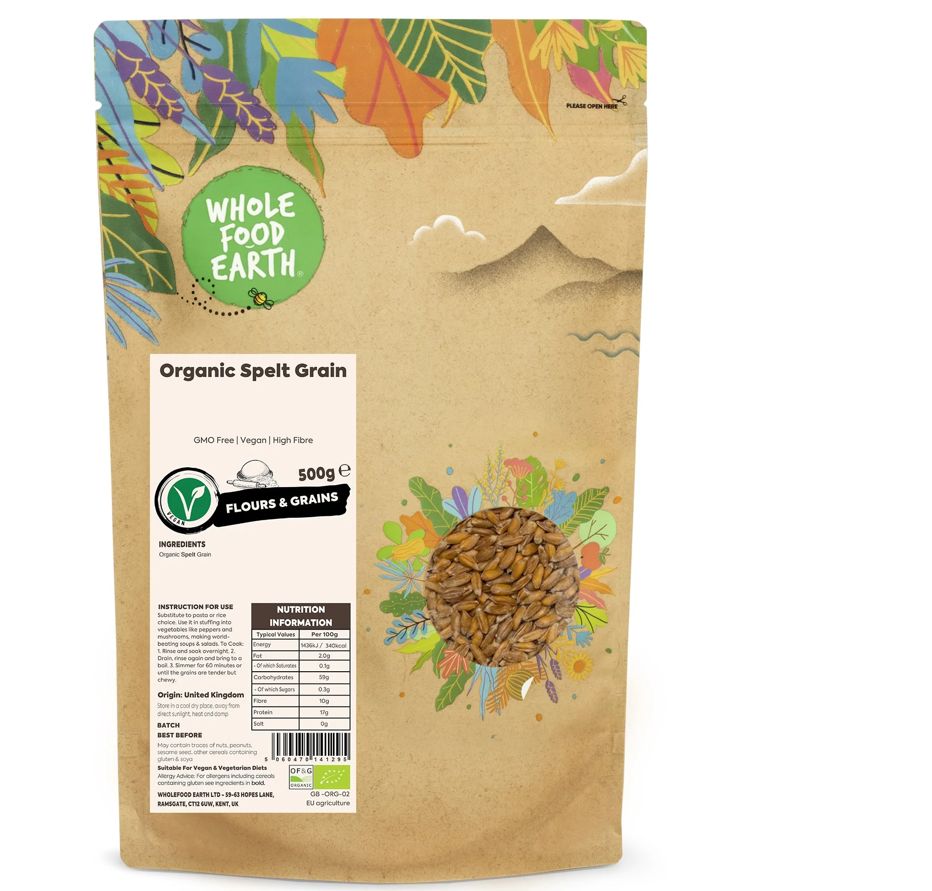 Organic Spelt Grain