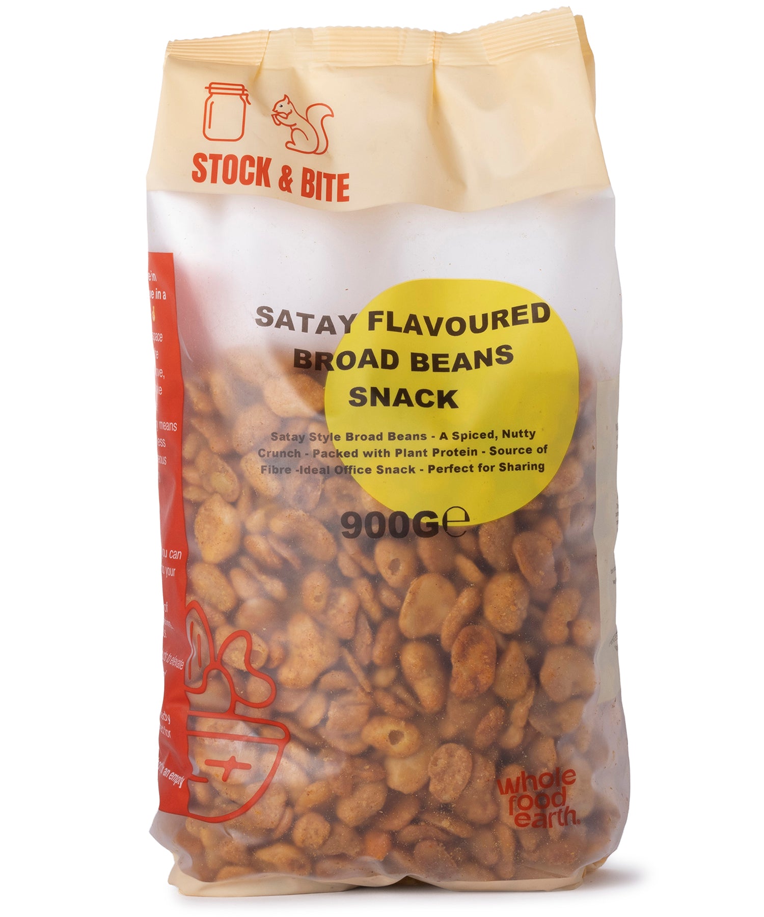 Satay Flavoured Broad Beans Snack - Stock & Bite - 900g