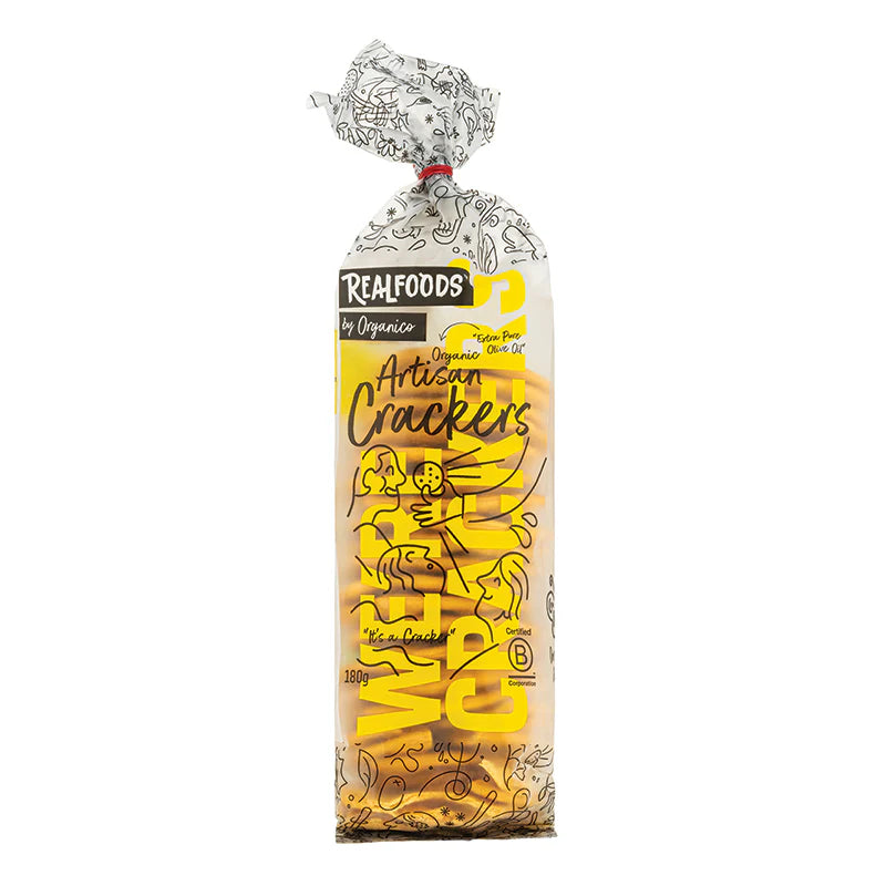 Organic Baked Crackers with Extra Virgin Ol - Realfoods by Organico - 180g