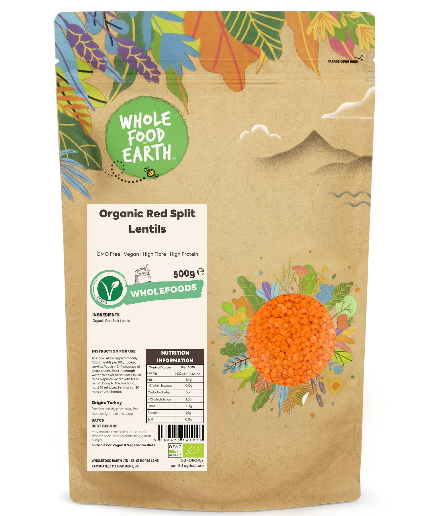 Organic Red Split Lentils