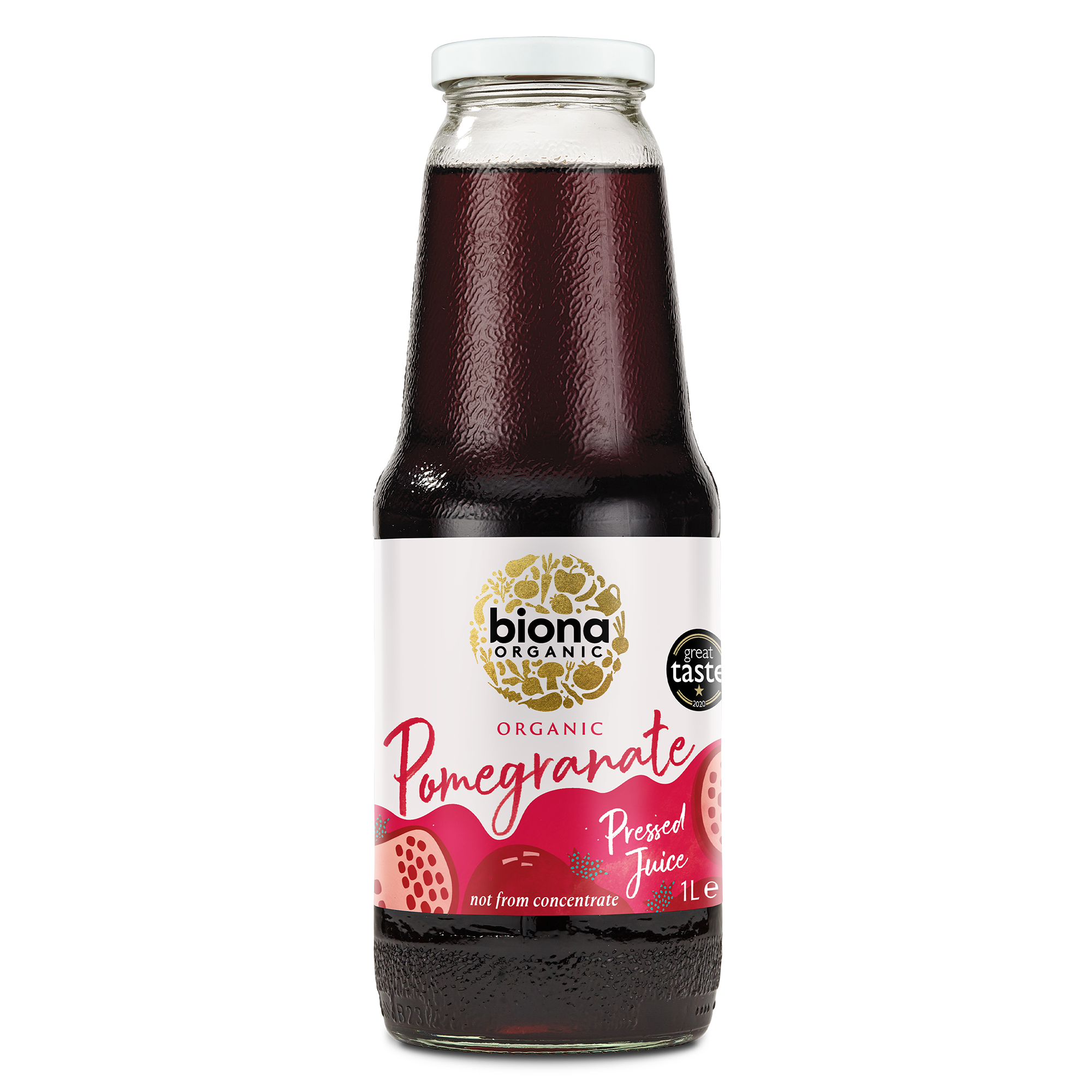 Organic Pomegrante Juice Pure - 1ltr NFC - Biona