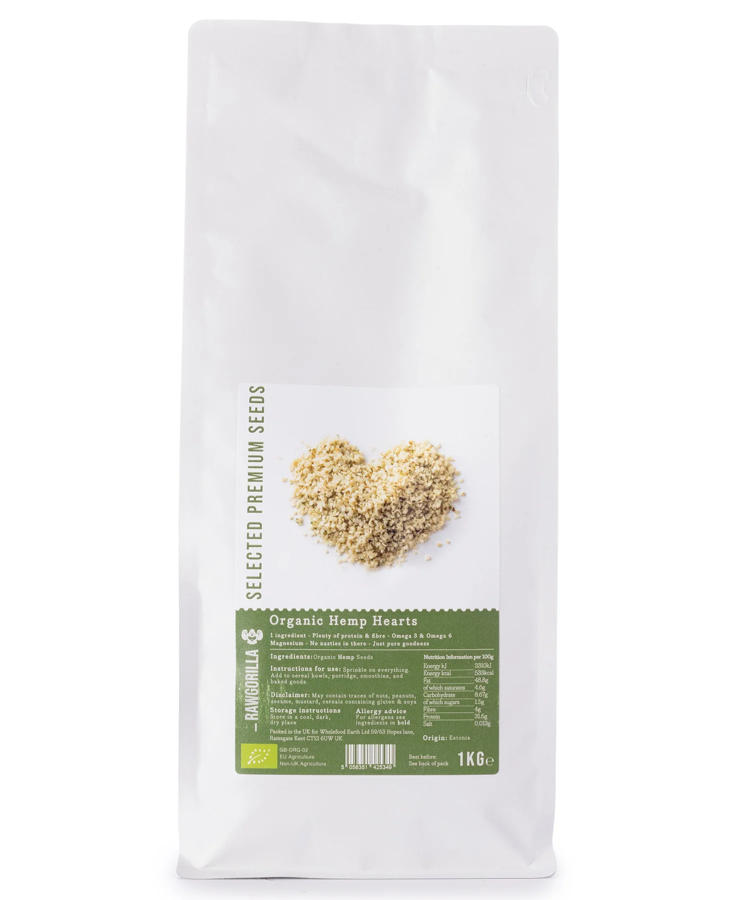 Organic Hemp Hearts - RAWGORILLA