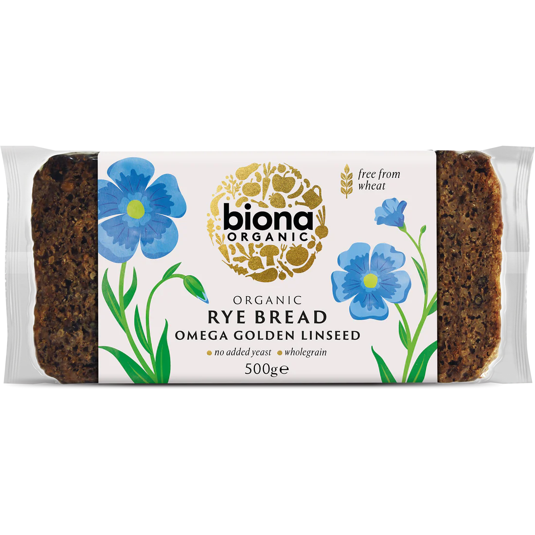 Organic Rye Bread - Omega Golden Linseed - 500g - Biona