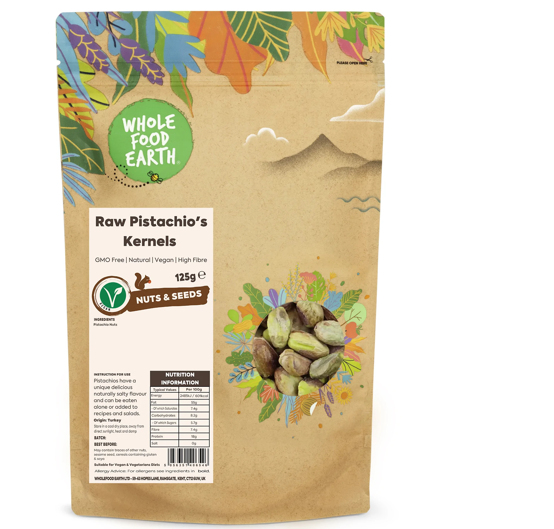 Raw Pistachio's Kernels