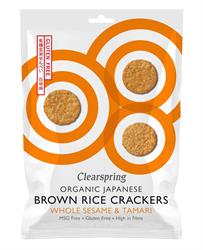 Org Rice Crackers Whole Sesame