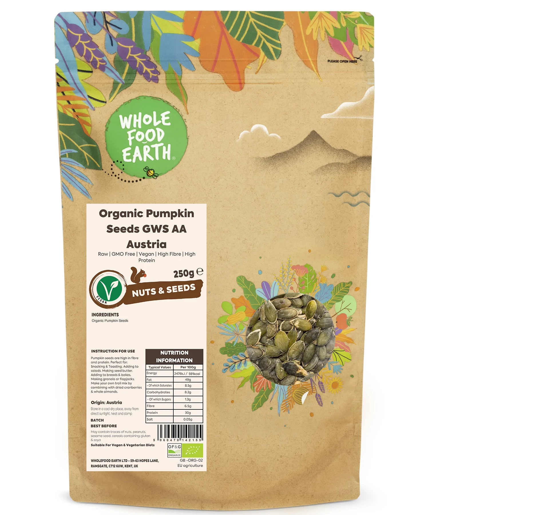 Organic Pumpkin Seeds GWS AA Austria