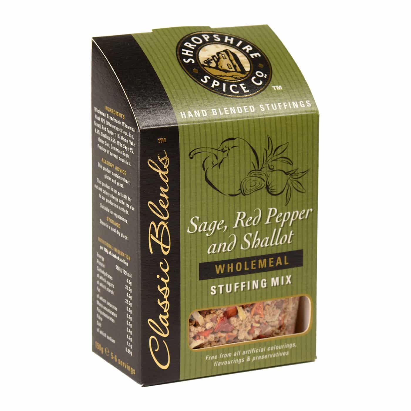 Wild Sage & Roast Onion Wholemeal Stuffing - Shropshire Spice -  150g