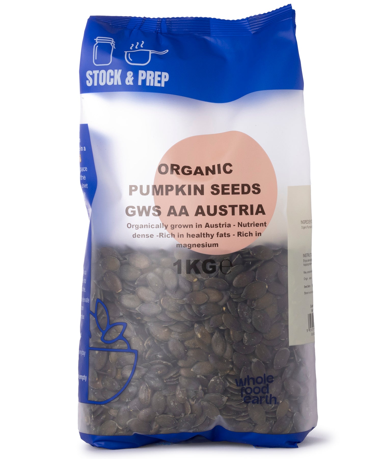 Organic Pumpkin Seeds GWS AA Austria - Stock & Prep - 1kg
