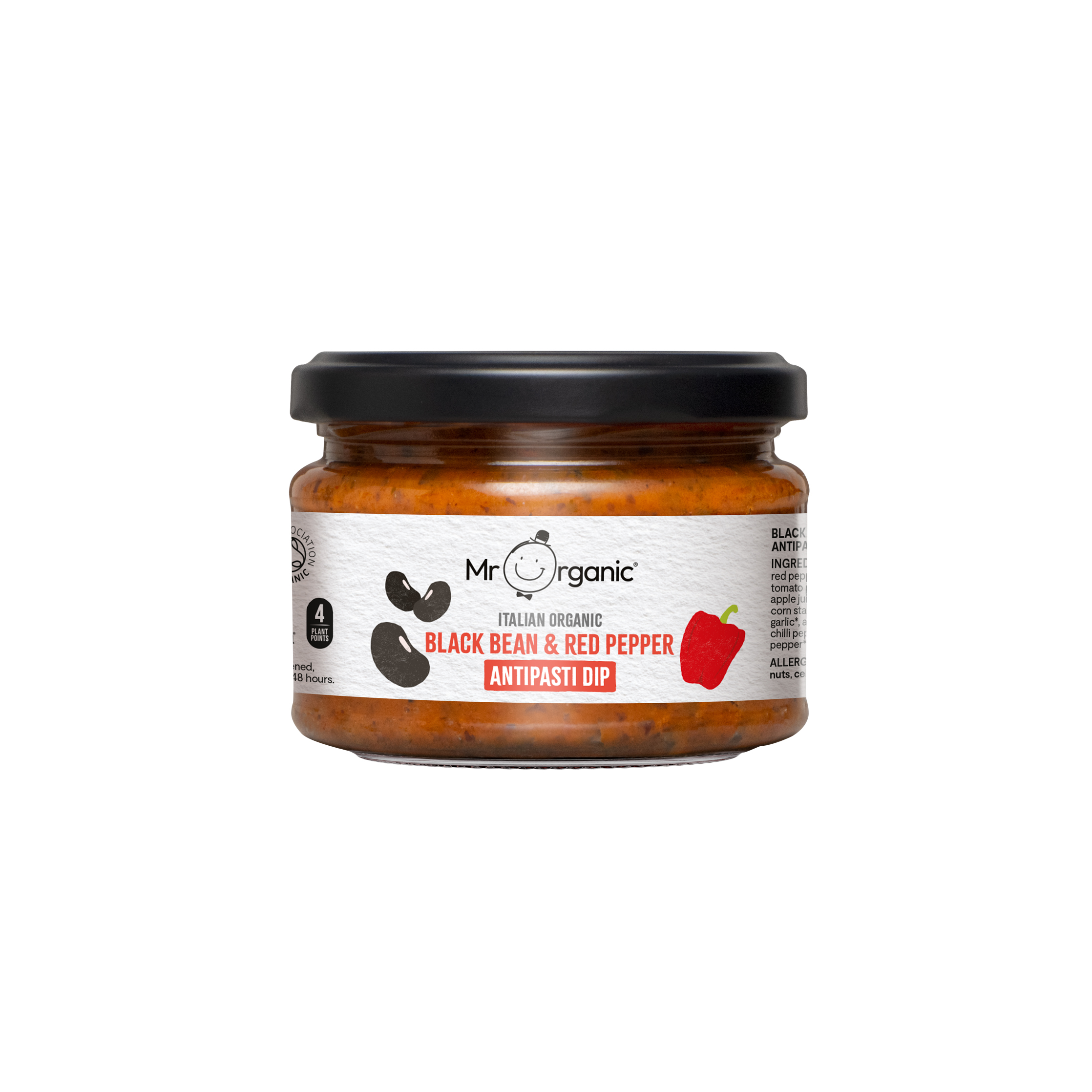Mr Organic Black Bean & Red Pepper Dip