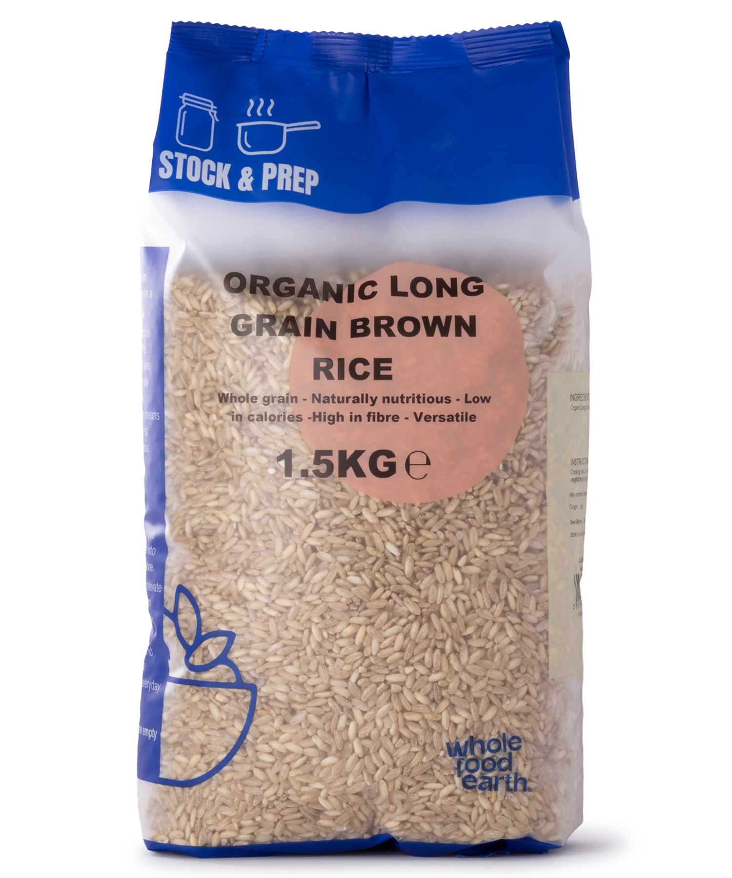 Organic Long Grain Brown Rice - Stock & Prep - 1.