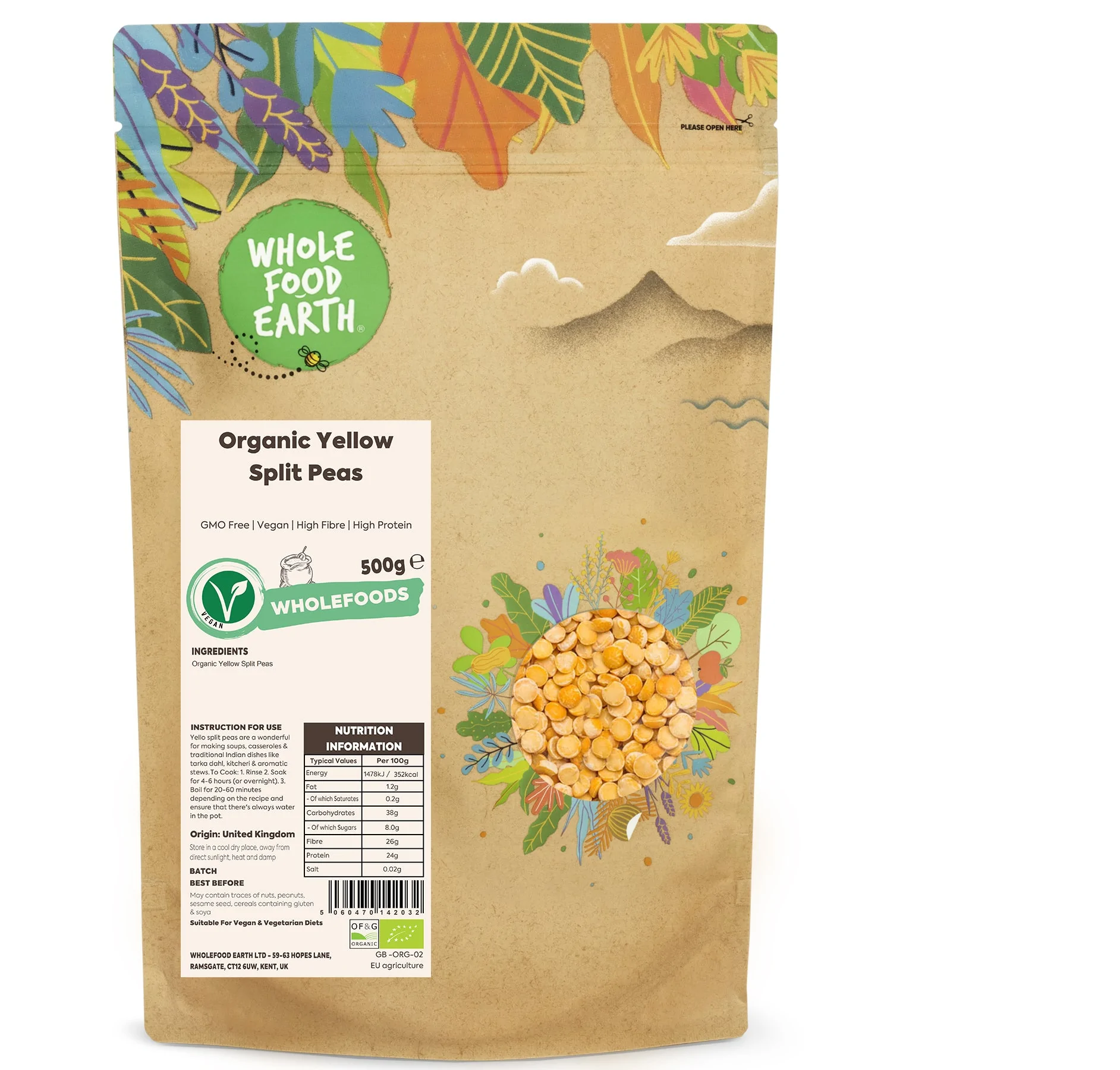 Organic Yellow Split Peas
