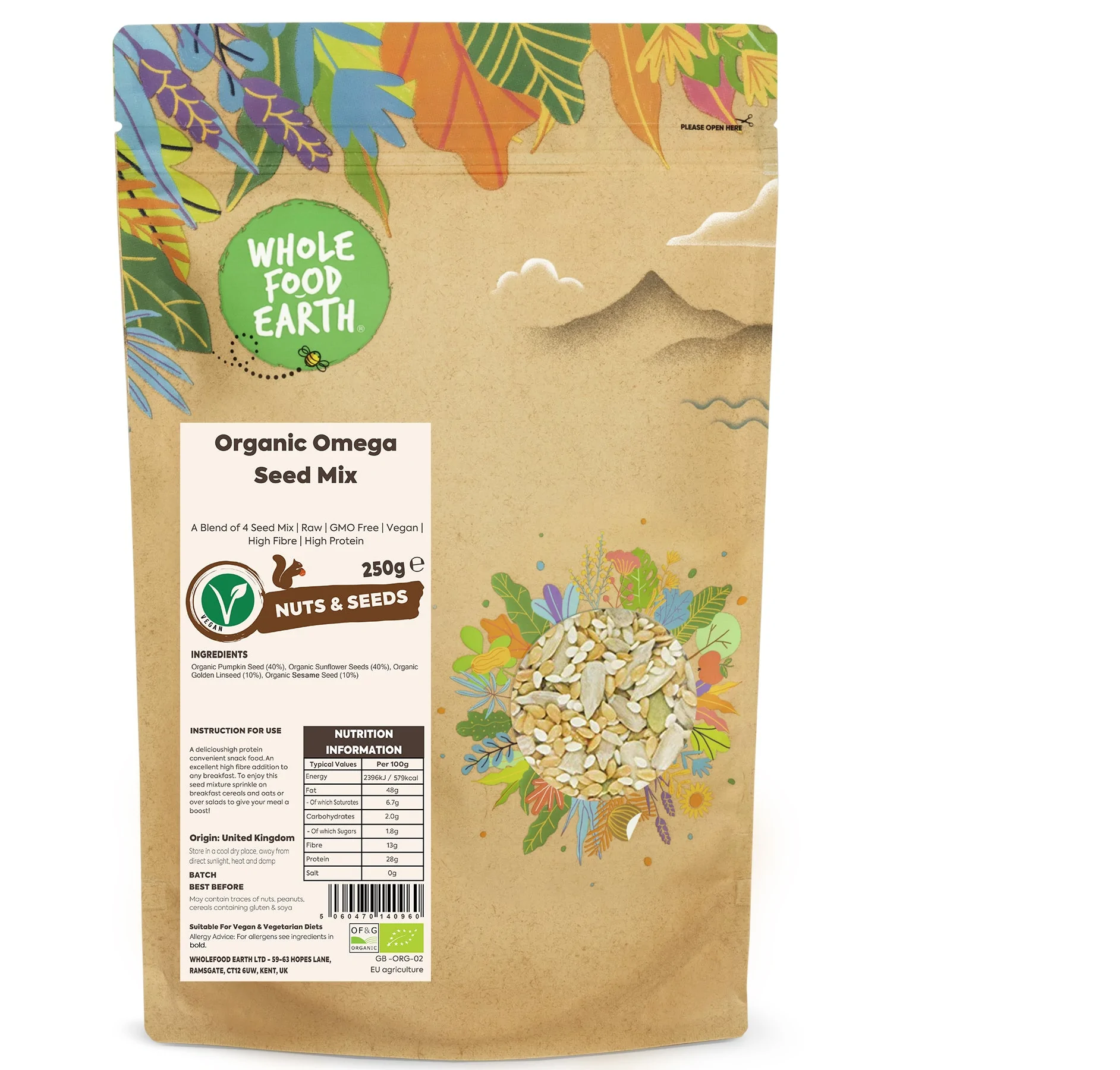 Organic Omega Seed Mix - (A blend of 4 Nutritious Seeds)