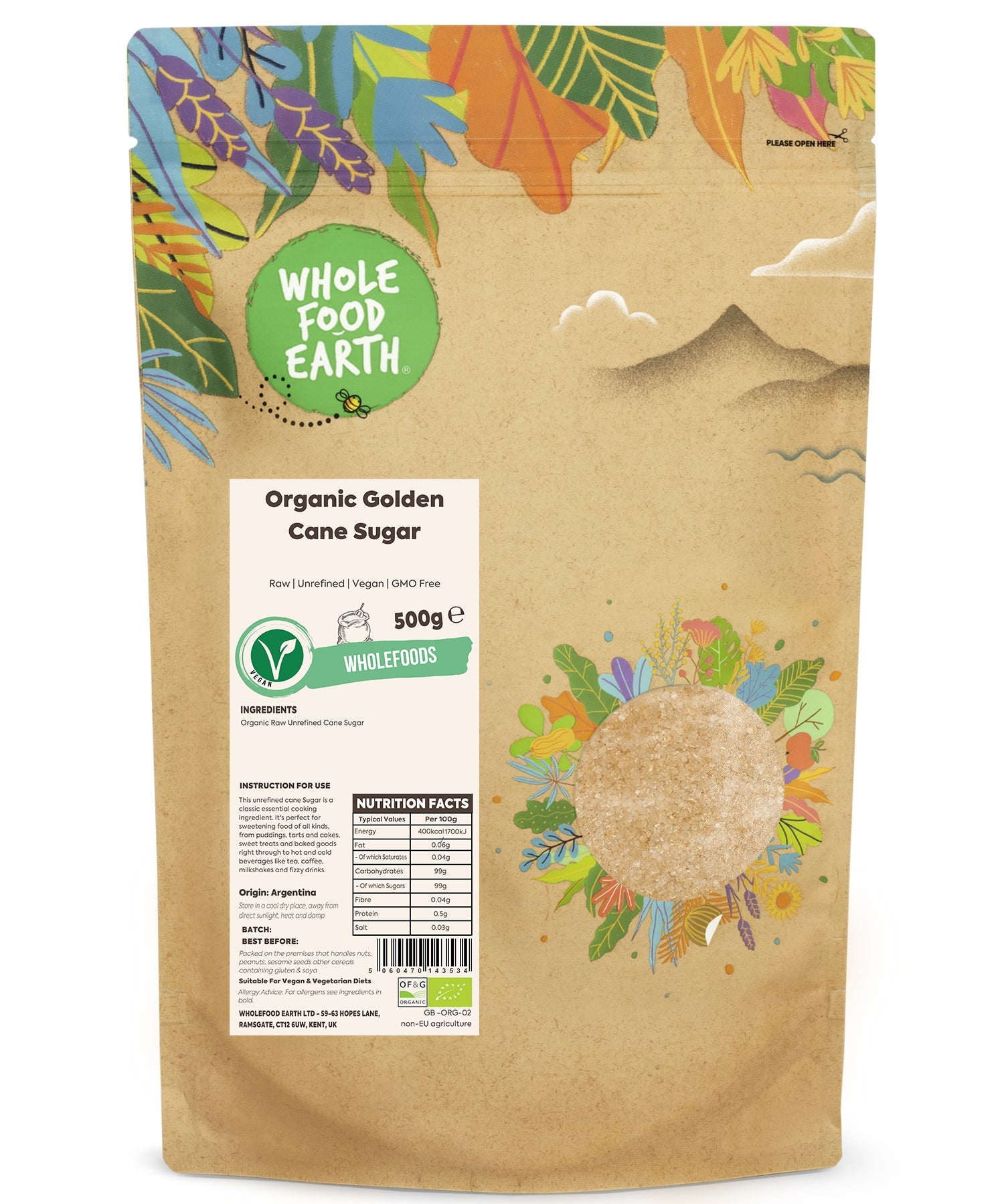 Organic Golden Cane Sugar