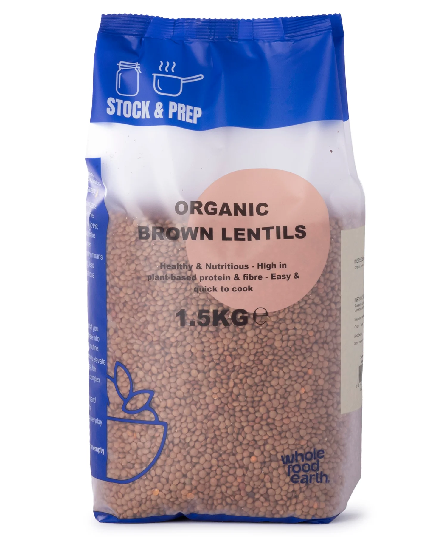 Organic Brown Lentils - Stock & Prep - 1.