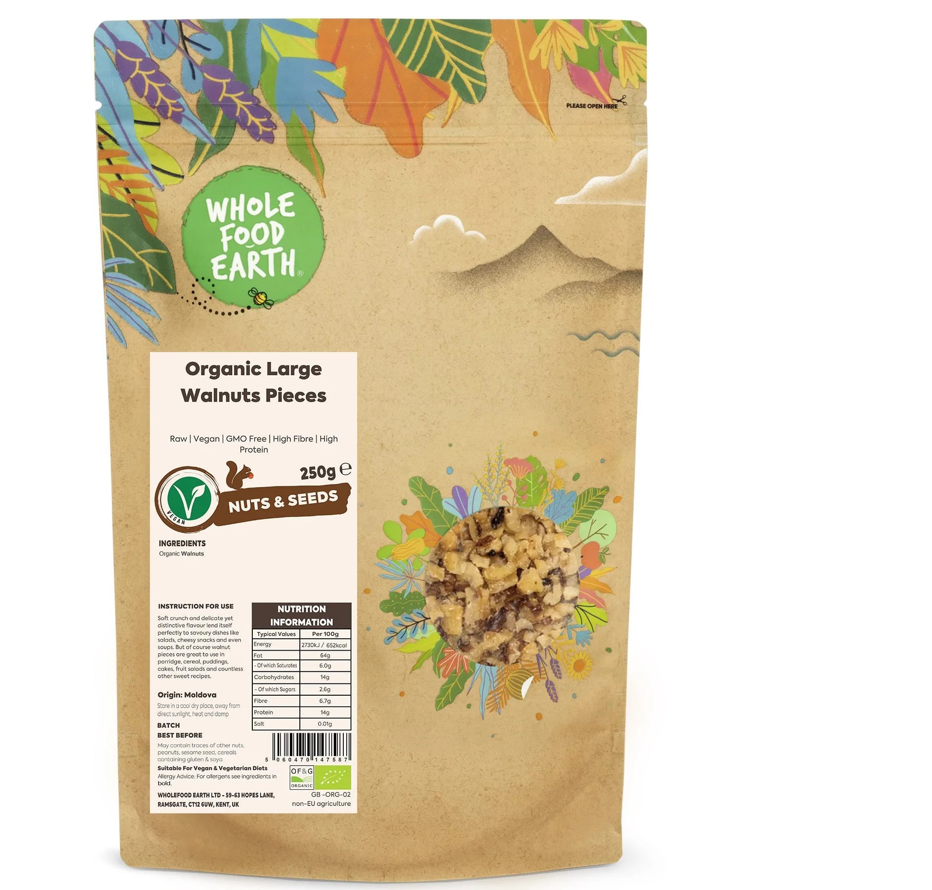Organic Large Walnuts Pieces