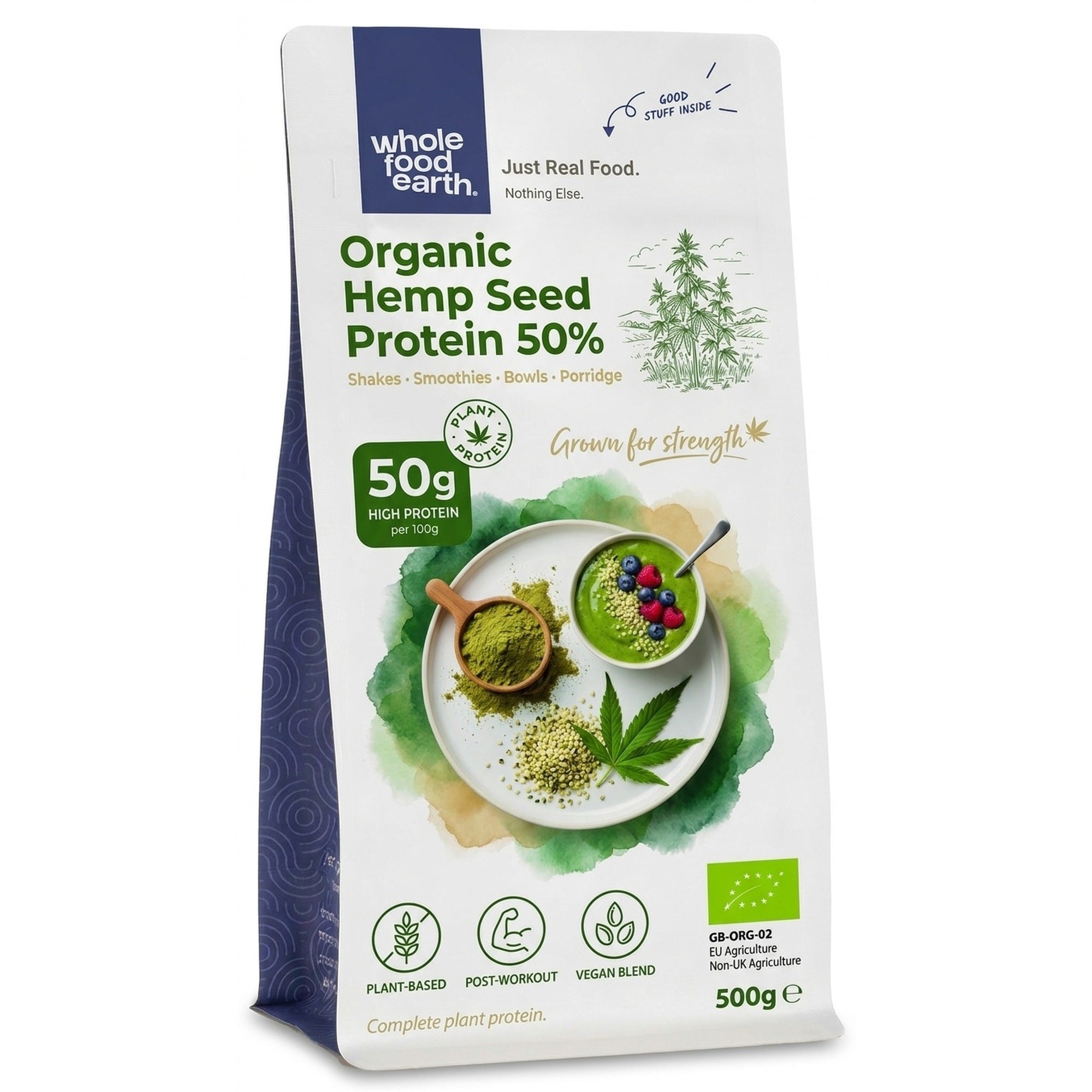 Organic Hemp Seed Protein Powder 50%