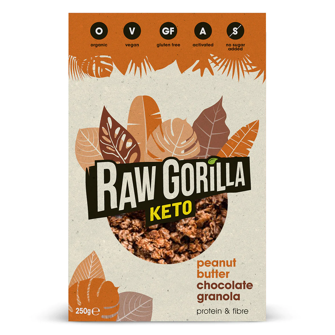 Keto Peanut Butter Chocolate Granola - - Raw Gorilla 6 Pack