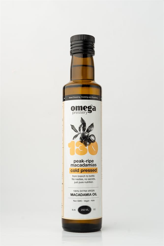 Extra Virgin Macadamia Oil - Omega Pressery - 250ml