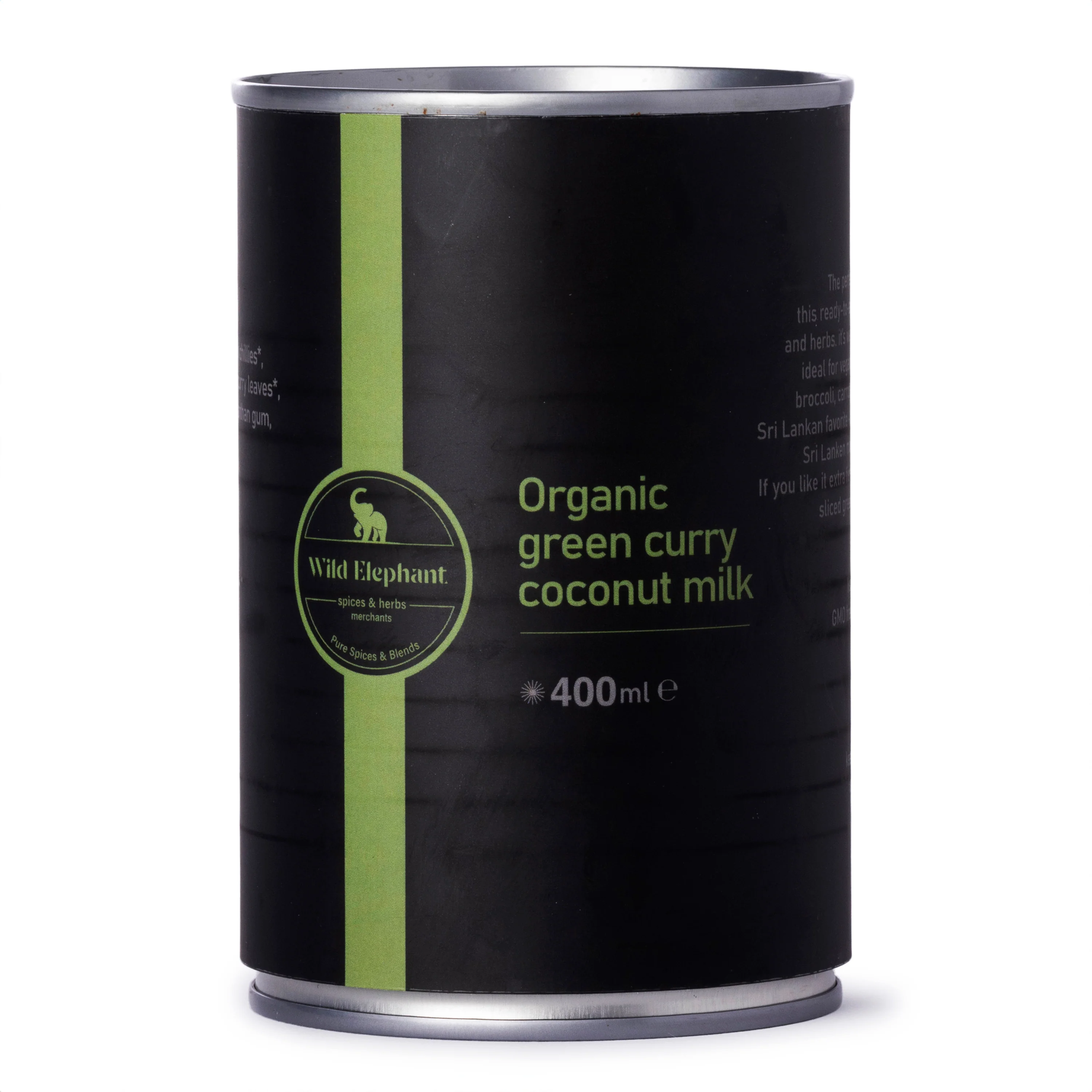 Organic Green Curry Coconut Milk - 400ml - Wild Elephant
