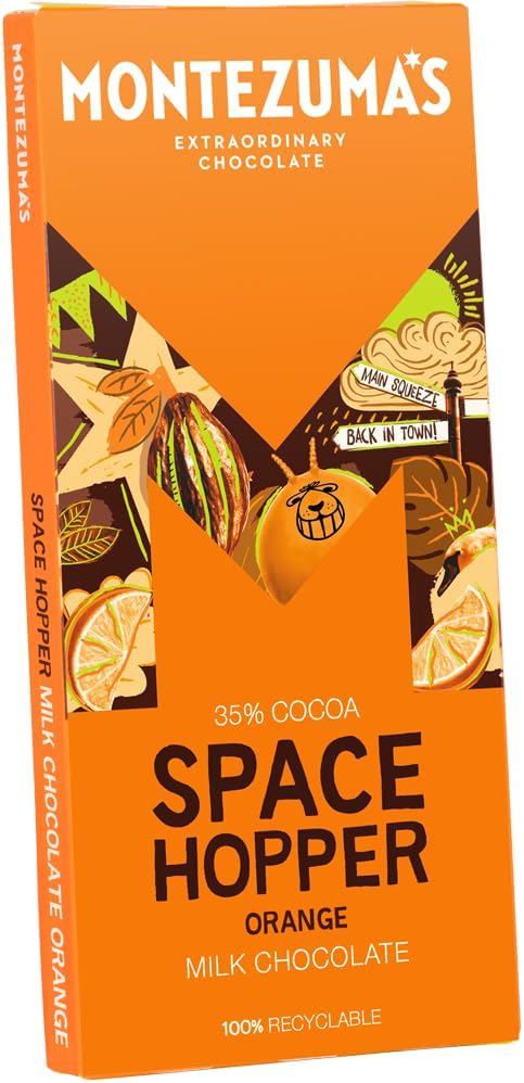 Space Hopper Orange Milk Chocolate - Montezuma's - 90g