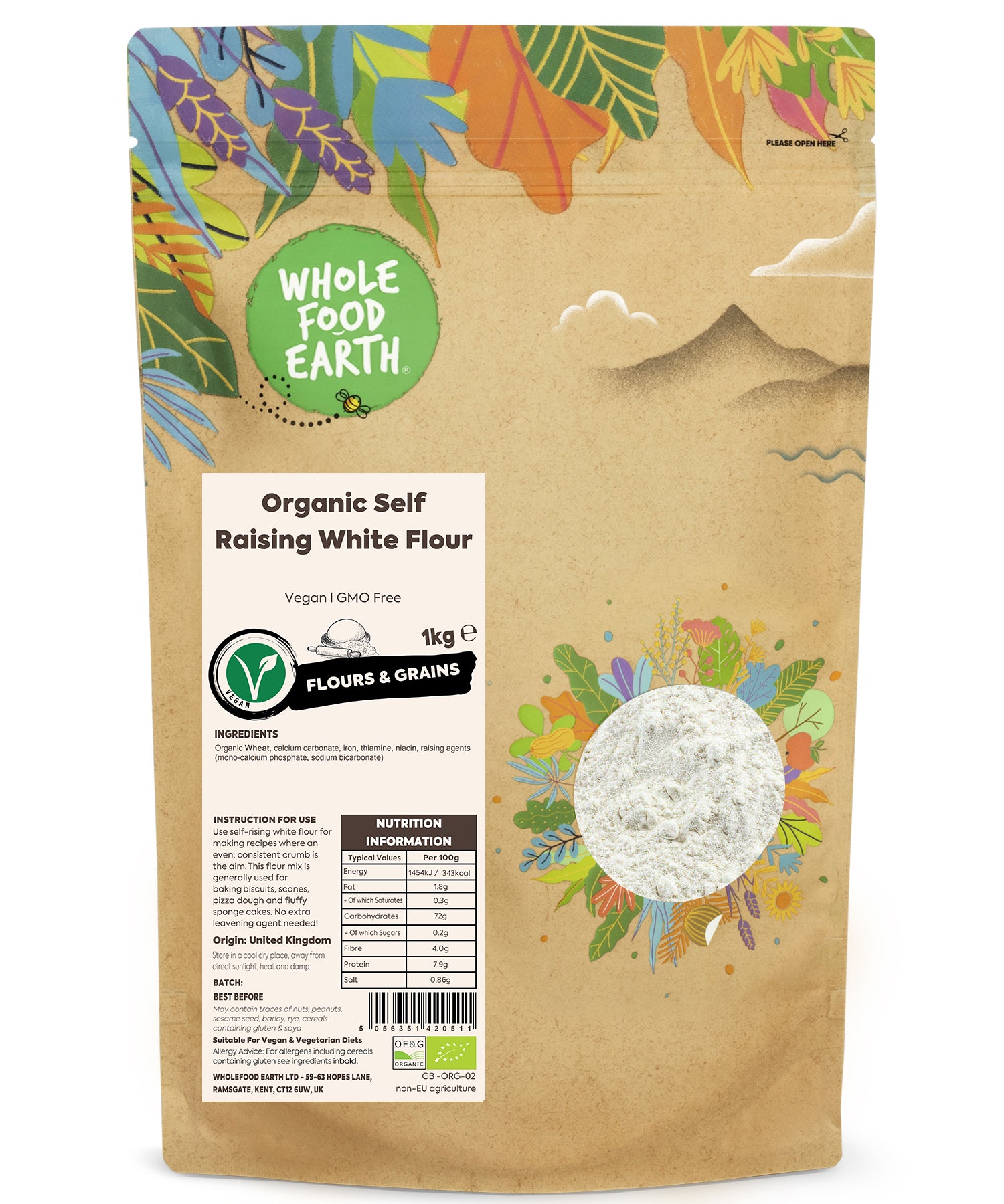 Organic Self Raising White Flour