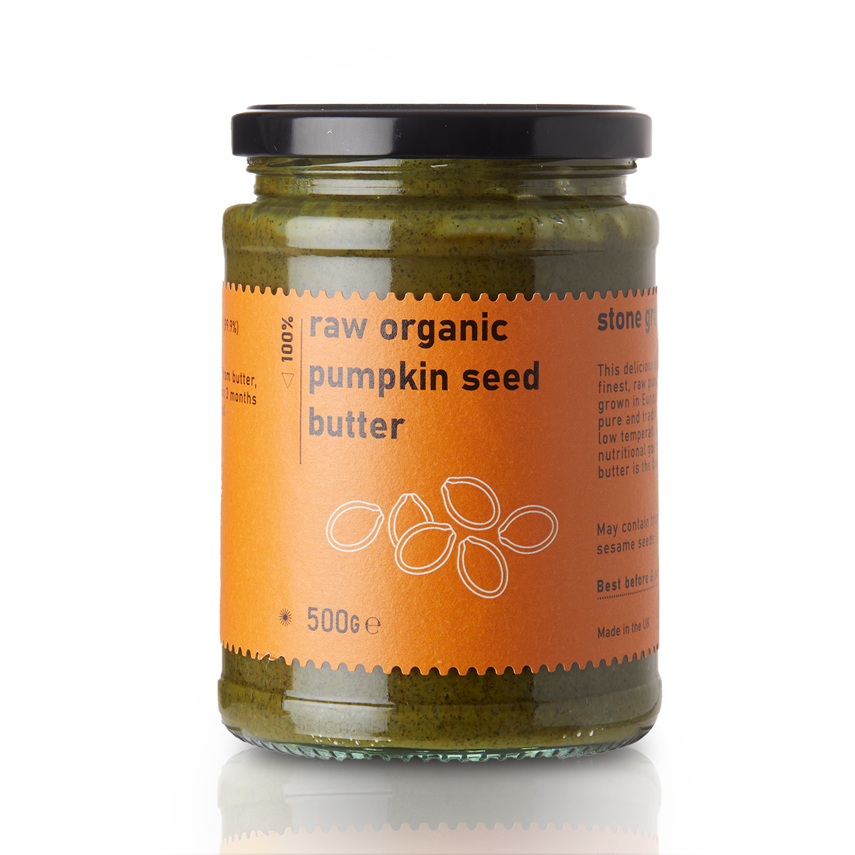 Raw Organic Pumpkin Seed Butter - 500g - Raw Gorilla