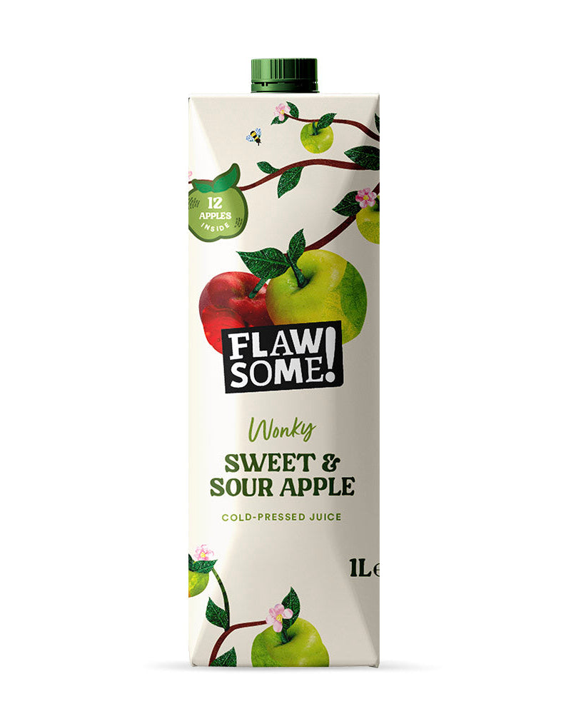 Sweet & Sour Apple Cold-Pressed Juice - Flawsome! - 1L