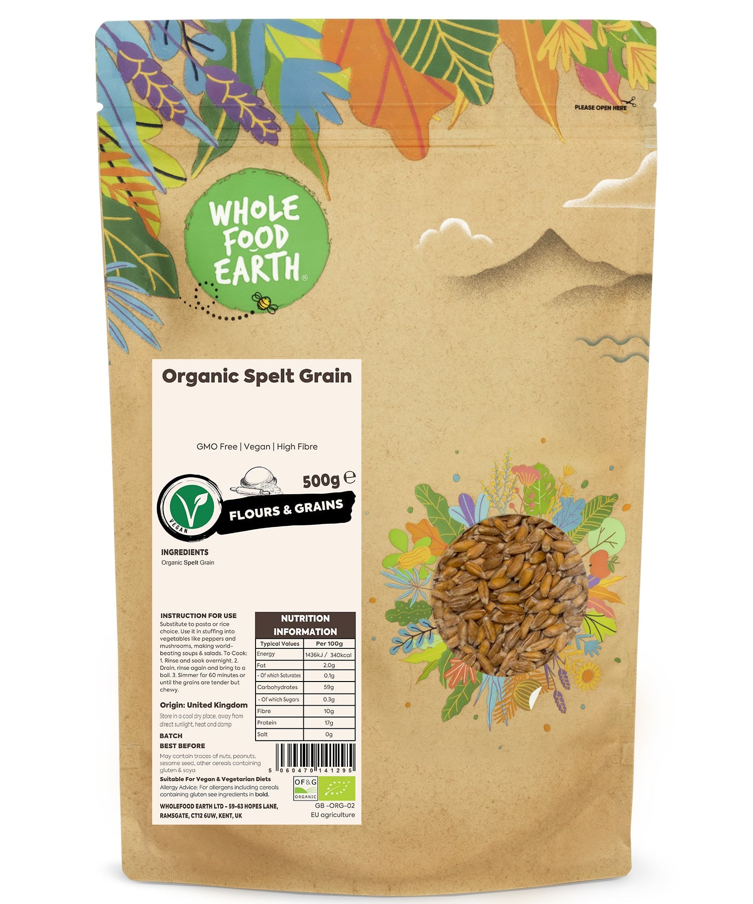 Organic Spelt Grain