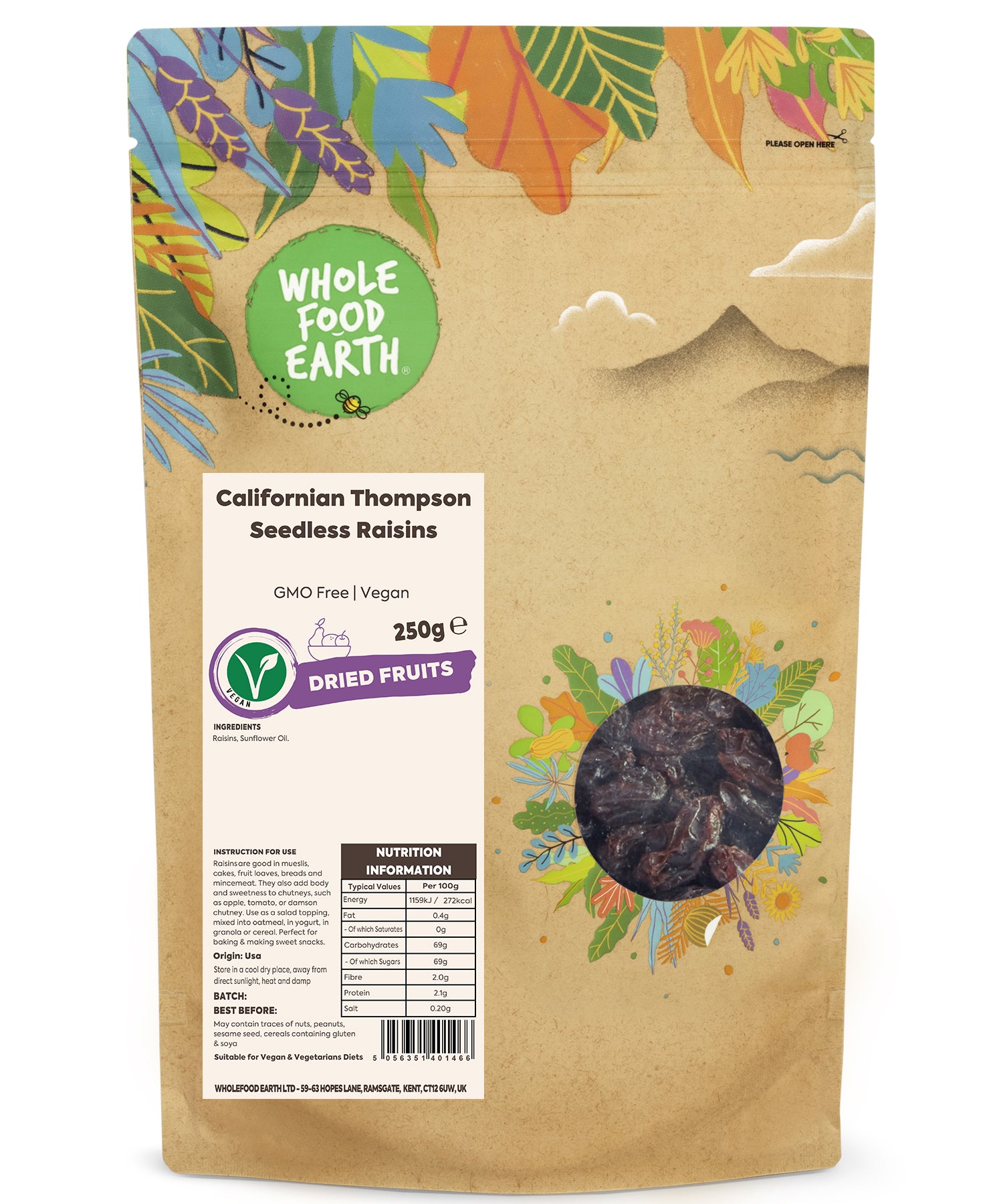 Californian Thompson Seedless Raisins