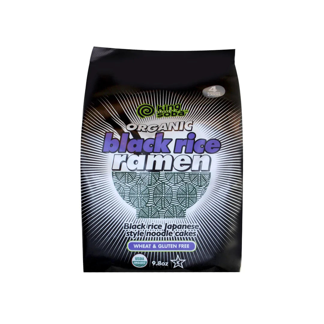 Organic Black Rice Ramen Noodles (4 Pack) - 280g - King Soba