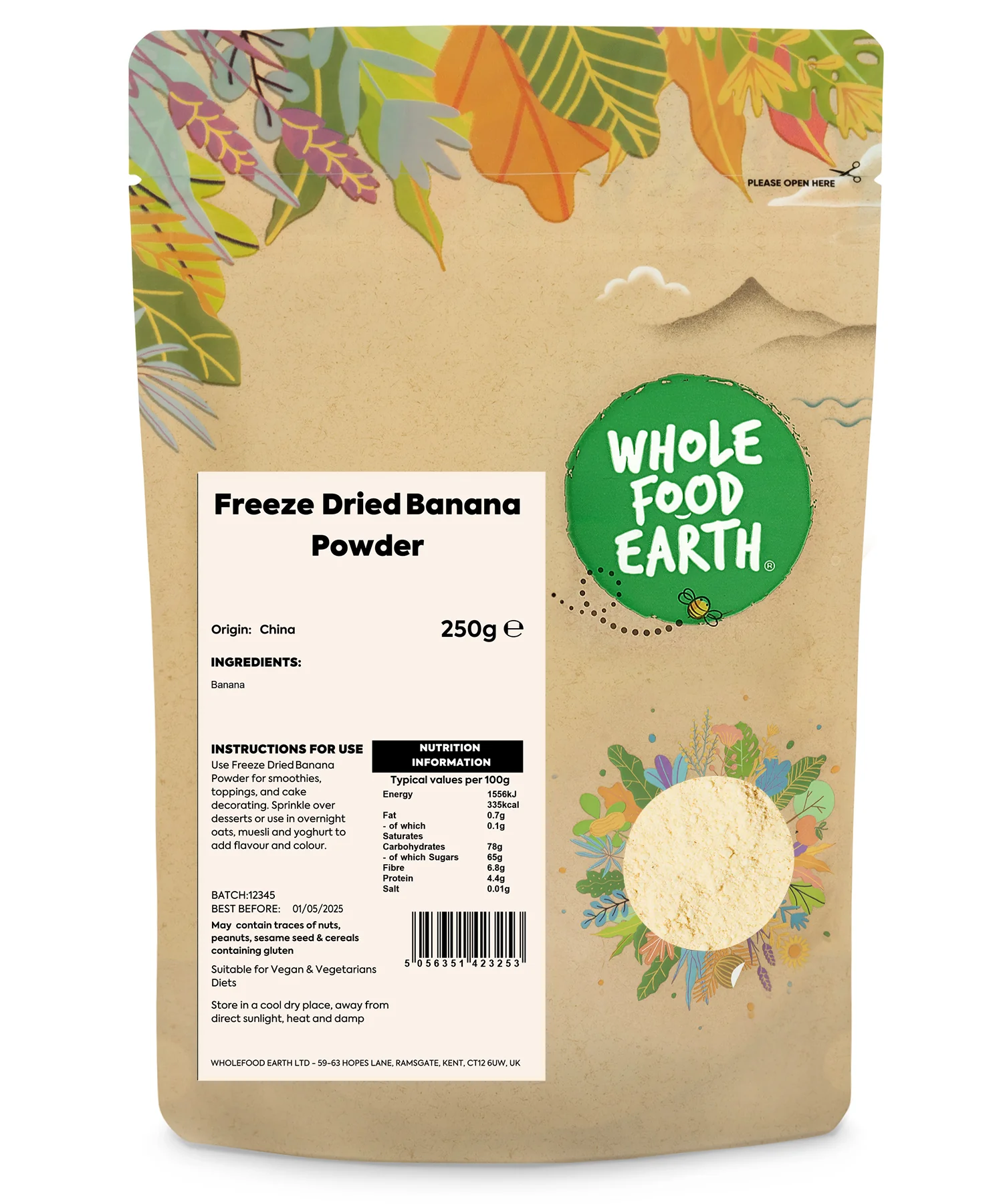Freeze Dried Banana Powder