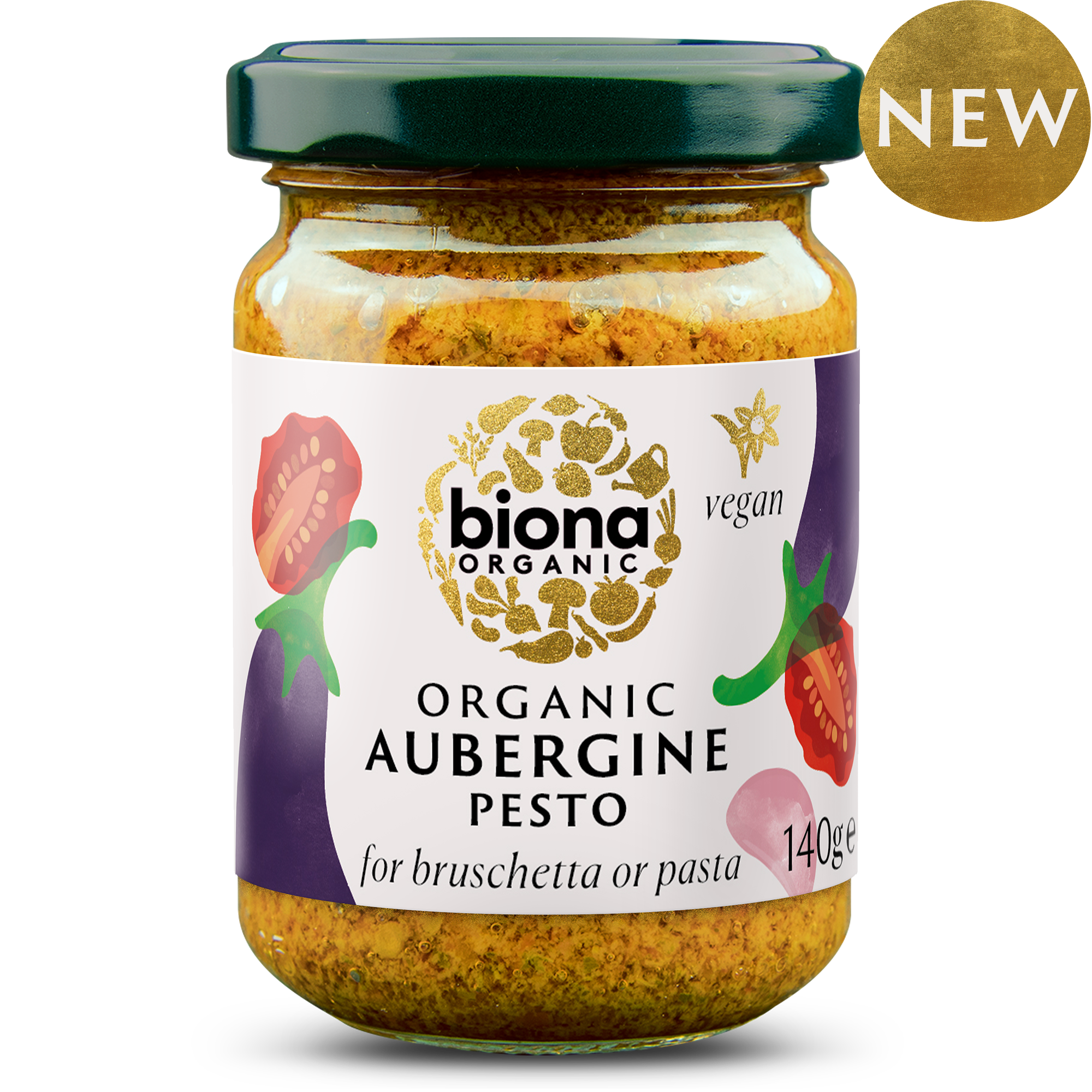Organic Aubergine Pesto - 140g - Biona