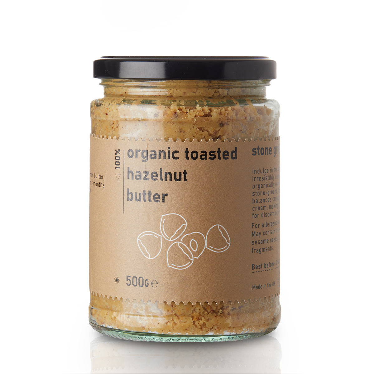 Organic Toasted Hazelnut Butter - Raw Gorilla