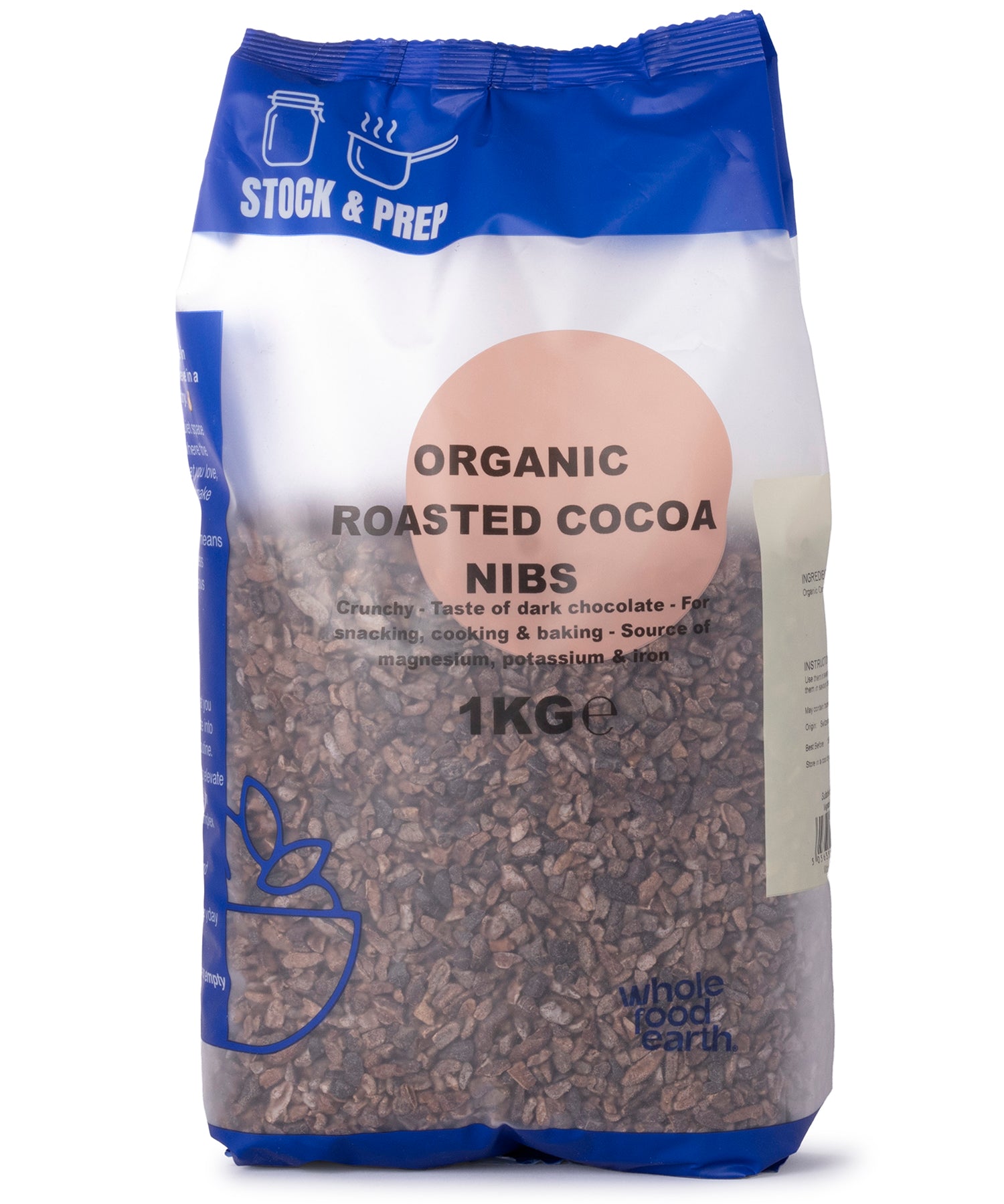Organic Roasted Cocoa Nibs - Stock & Prep - 1kg