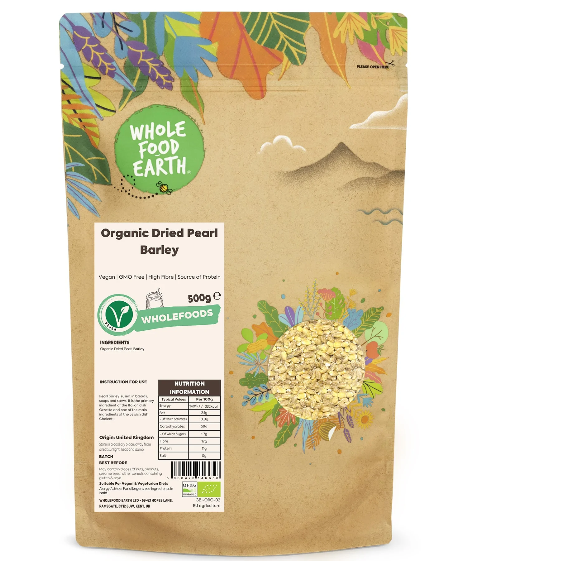 Organic Dried Pearl Barley