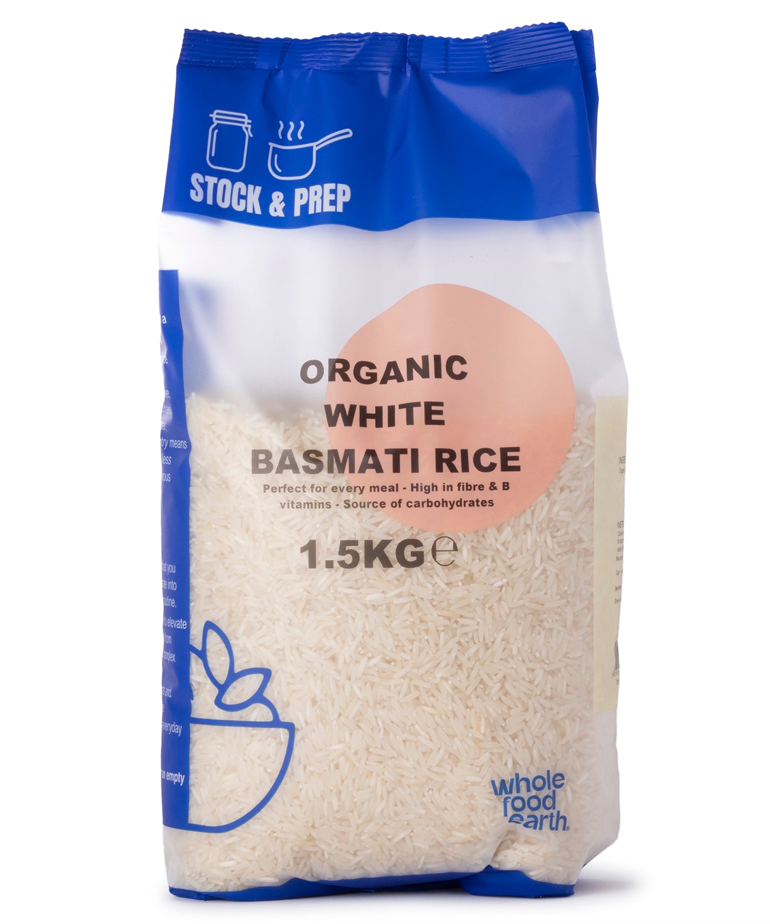 Organic White Basmati Rice - Stock & Prep - 1.5kg