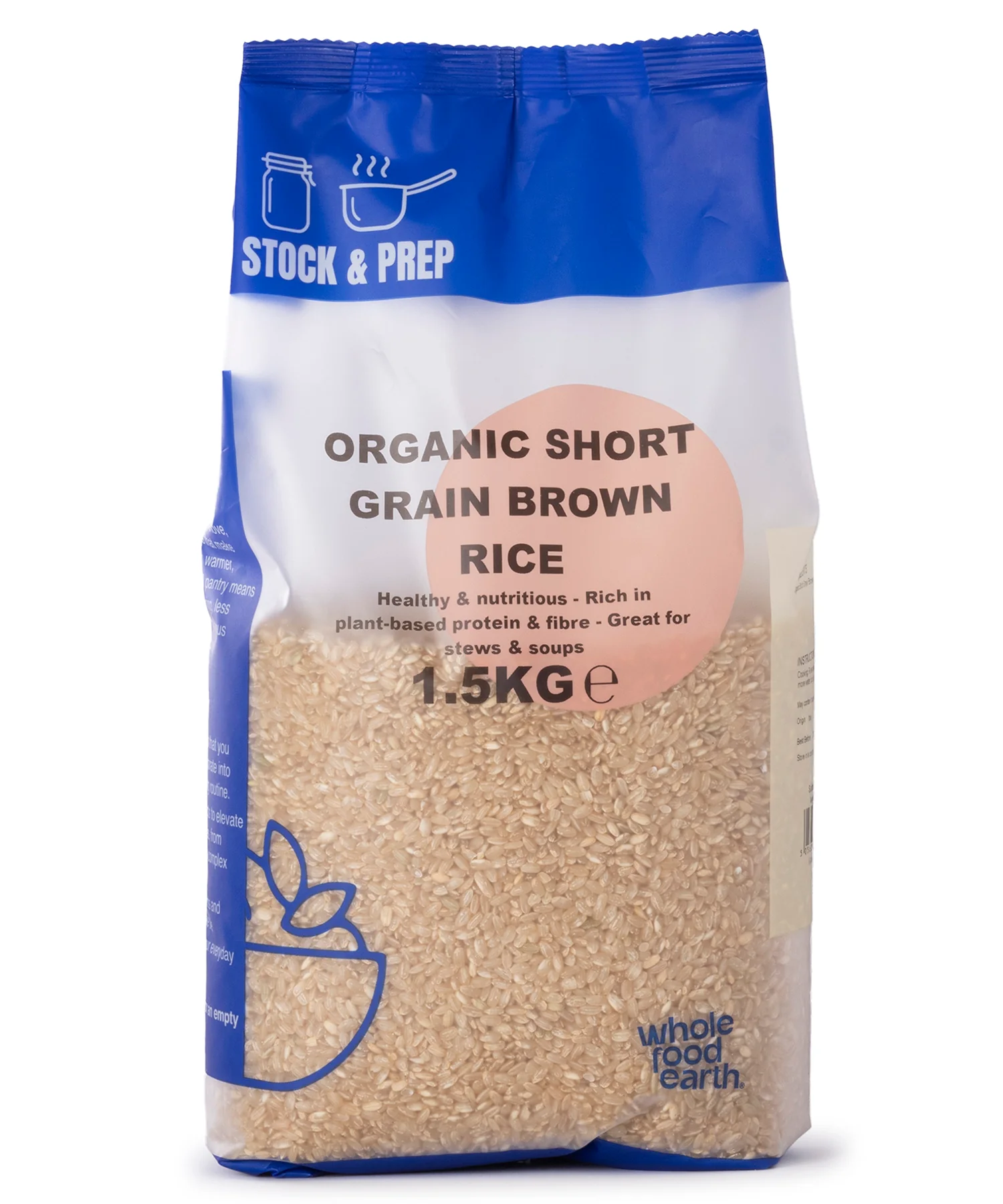 Organic Short Grain Brown Rice - Stock & Prep - 1.