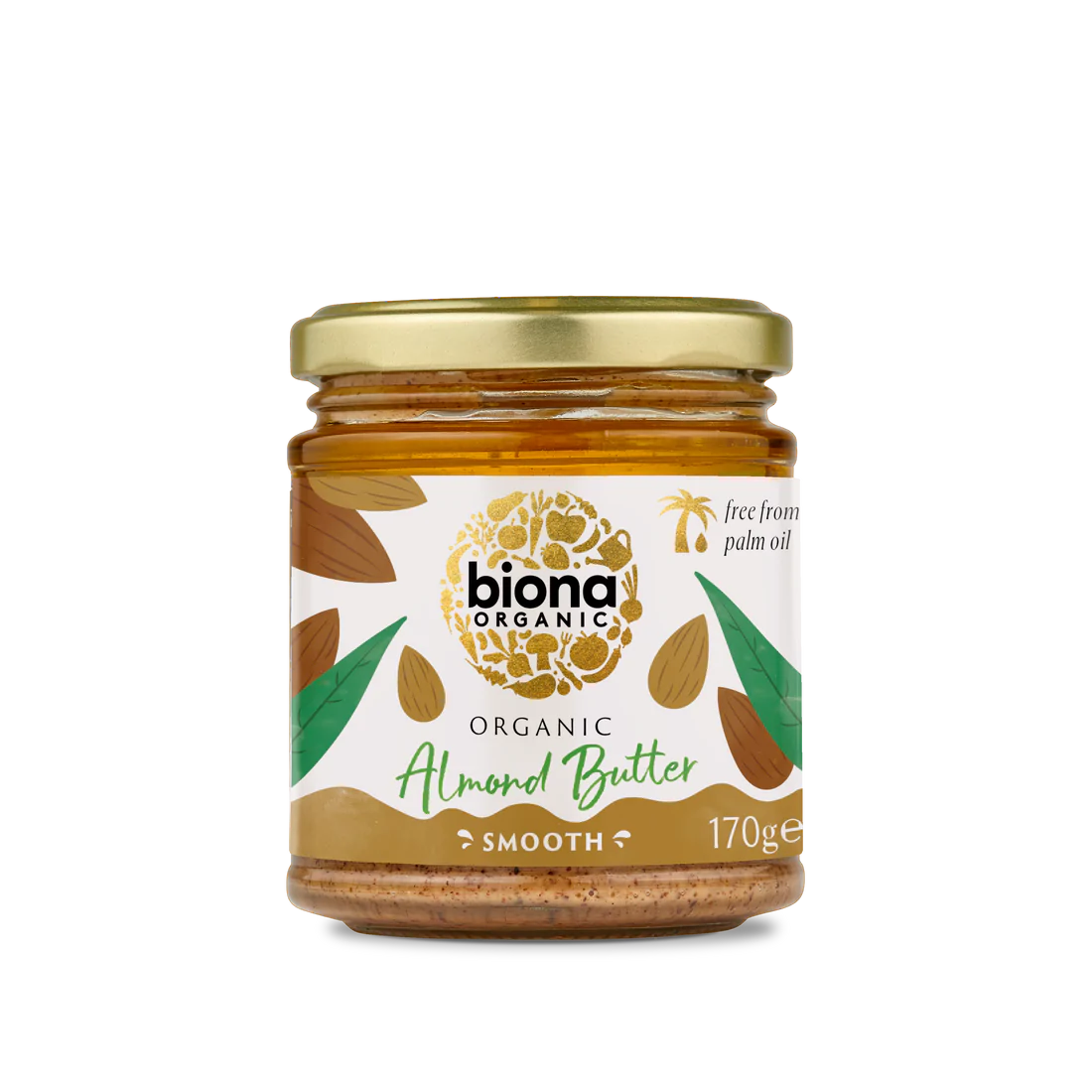 Organic Smooth Almond Butter - Biona - 170g