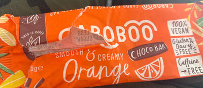 Caroboo Orange Carob Bar