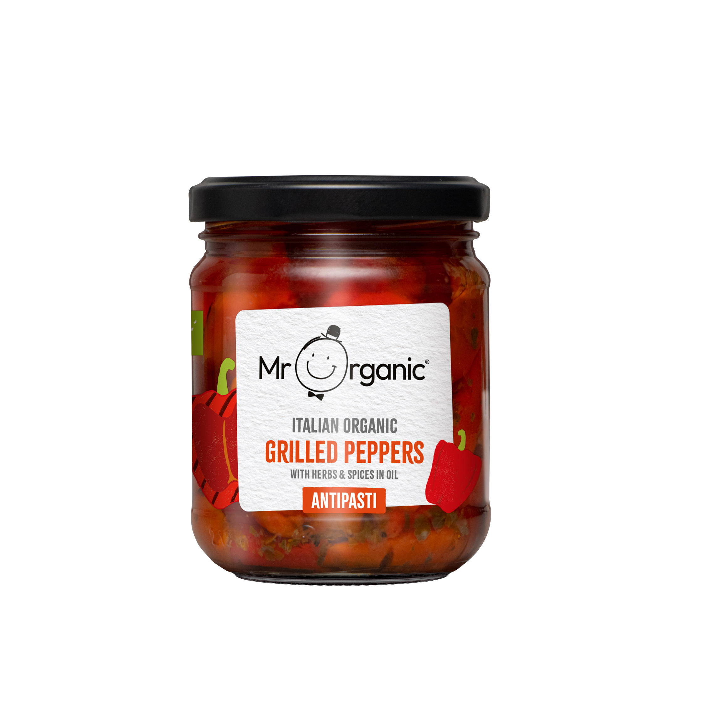 Mr Organic Grilled Peppers Antipasti