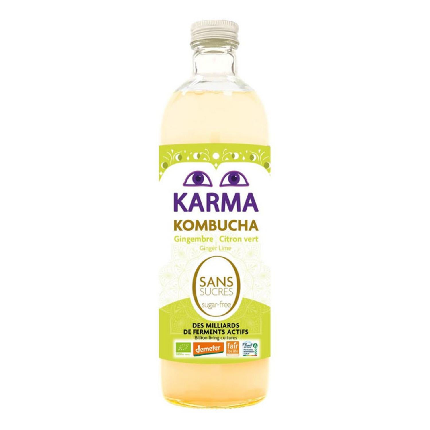 Zero Sugar Ginger & Lime - Karma Kombucha - 750ml