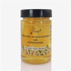 Org Acacia Honey with Honeycom