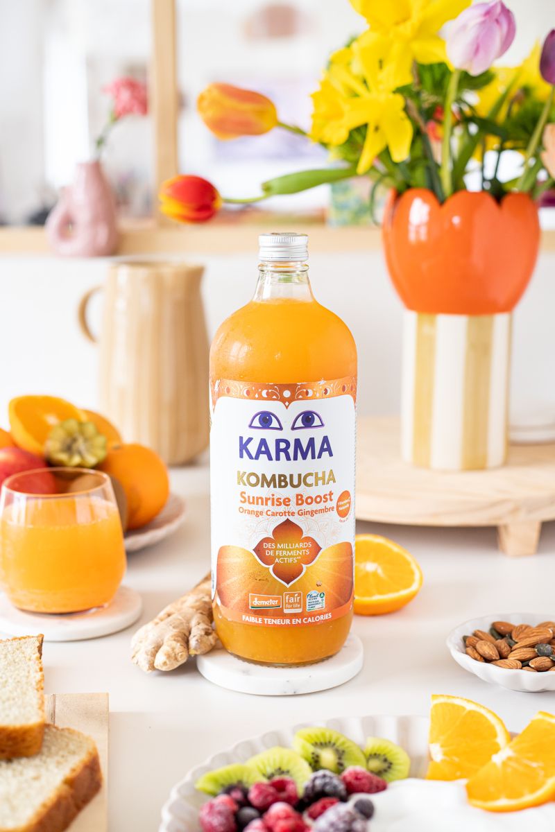 Sunrise Boost Kombucha - Karma Kombucha - 1L